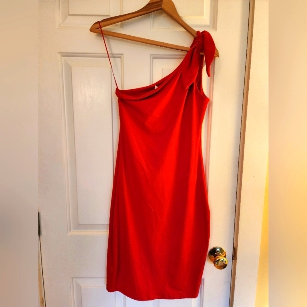 Susana Monaco Bonnie Tie Dress Red Size Small Cocktail Party Event Nwt
